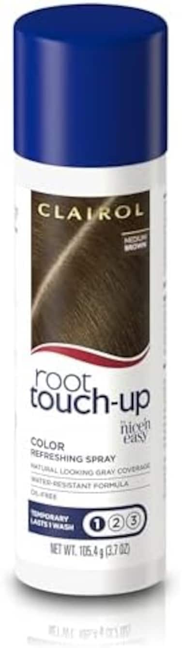 Clairol Root Touch-Up By Nice'N Easy Temporary Hair Coloring Spray, Medium Brown Hair Color, Pack Of 1