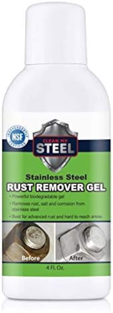 مزيل صدأ شديد التحمل للأسطح المعدنية بما في ذلك الفولاذ المقاوم للصدأ. منظف ​​المعادن وجل مزيل الصدأ المقاوم للصدأ لا يحتاج إلى فرك، ما عليك سوى وضعه وشطفه (4 أونصة)