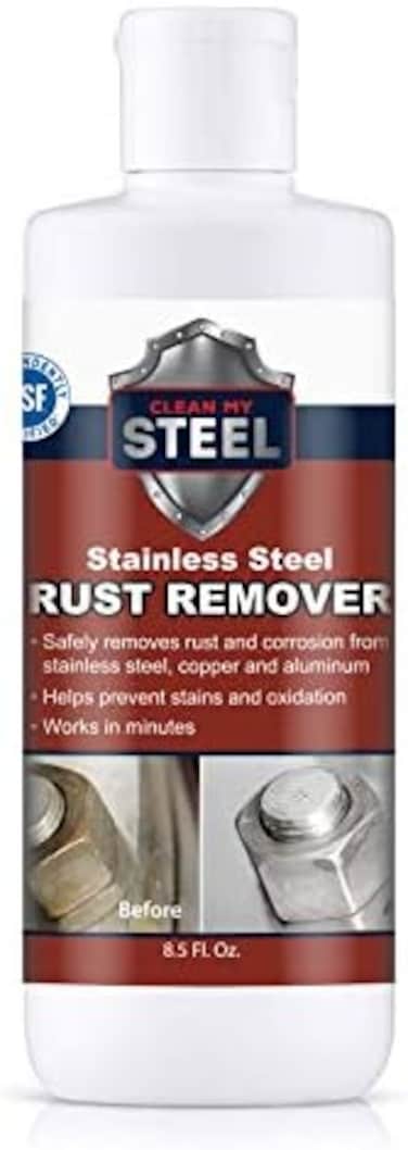 Stainless Rust Remover &amp; Cleaner, Nsf Approved Safe For Food Areas. Non-Toxic Stainless Cleaner For Appliances Is Perfect For Rust Stains, Your Fridge, Best Knife Or Pan &amp; More (8.5 Oz)
