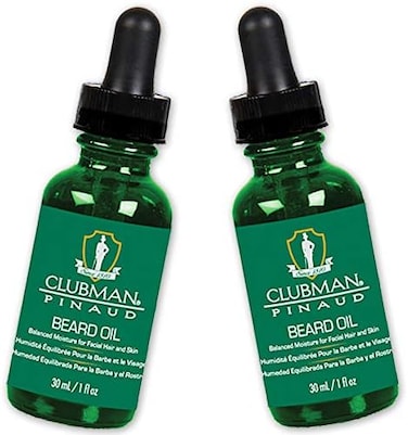 Clubman Pinaud Beard Oil, Balanced Moisture For Facial Hair And Skin, 1 Oz X 2 Pack