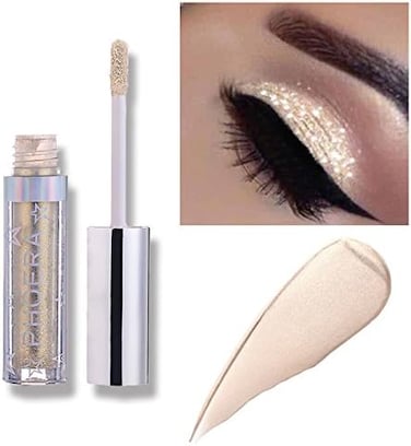 Liquid Eyeshadow 12 Colors Long Lasting Waterproof Shining Shimmer Glitter Eyeline Liquid Matte Eyeshadow, Girls Silver Liquid Eyeshadow For Party Festival Makeup Beauty