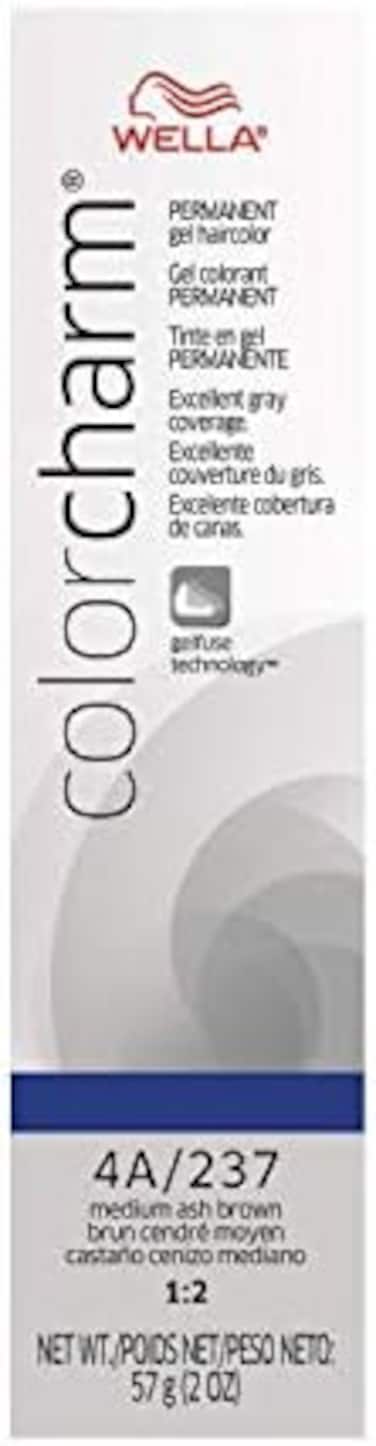 Colorcharm Permanent Gel, Hair Color For Gray Coverage, 4A Medium Ash Brown