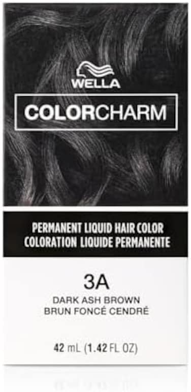 شعر سائل دائم كولور تشارم لتغطية اللون الرمادي، 3A بني رمادي داكن، 1.4 أونصة سائلة