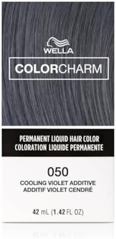 Color Charm Permanent Liquid Hair For Gray Coverage, 050 Cooling Violet, 1.4 Fl Oz