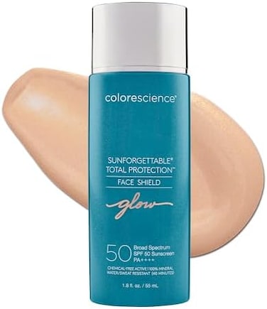 Colorescience Sunforgettable Total Protection Face Shield Glow SPF 50, Glow, 1.8 Fl Oz