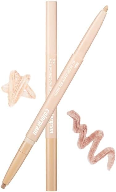 Colorgram All In One Agegyo Sal(Eye Bags) Makeup Eyeshadow 3 Colors - True Beauty K-Drama Makeup, Intense Color With Smooth Texture, Rich Cream Formula, (03 Real Tone)