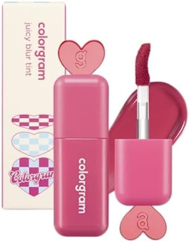 Colorgram Juicy Blur Tint 08 Cooling Strawberry, Daily Semi-Matte, Semi-Glossy, Long-Lasting Lip Stain, Moisturizing, Buildable &amp; Blendable, Highly Pigmented (0.12 Fl. Oz.)