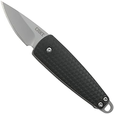 Crkt Dually Folding Carry Knife: Plain Edge Folder With Slip Joint - Everyday Carry Folded Knife, Black Glass Reinforced Nylon Handle With Lanyard Hole, Bottle Opener 7086