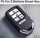 Coolbestda 2Pcs Silicone Full Protective Key Fob Remote Cover Case Skin Jacket For A2C81642600 2015 2016 2017 Honda Civic Accord Pilot Cr-V 5 Buttons Smart Key Black