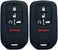 Coolbestda 2Pcs Silicone Full Protective Key Fob Remote Cover Case Skin Jacket For A2C81642600 2015 2016 2017 Honda Civic Accord Pilot Cr-V 5 Buttons Smart Key Black