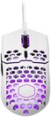 Cooler Master mm711 60G Glossy White Gaming Mouse With Lightweight Honeycomb Shell, Ultraweave Cable, 16000 Dpi Optical Sensor And Rgb Accents
