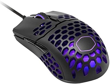 Cooler Master mm711 Rgb-Led Lightweight 60G Wired Gaming Mouse - 16000 Dpi Optical Sensor, 20 Million Click Omron Switches, Smooth Glide Ptfe Feet, And Ambidextrous Honeycomb Shell - Matte Black