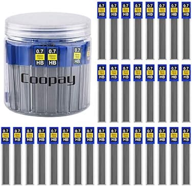 Coopay 960 Pieces Lead Refills 0.7 mm Hb Break Resistant Mechanical Pencil Refills, 12 Pack Per Tube, 80 Tubes(0.7 mm)
