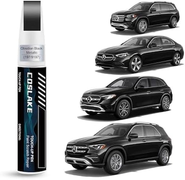 Car Touch Up Paint(Obsidian Black Metallic(197/9197)) For Mercedes-Benz, Car Paint Scratch Repair Kit, Quick &amp; Easy Solution To Repair, 2 In 1 Scratch Remover Pen With Color-Matched