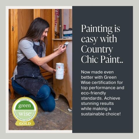 نمط طباشير طلاء Country Chic - للأثاث، وديكور المنزل، والحرف اليدوية - صديق للبيئة - الكل في واحد - لا حاجة إلى الشمع (خشب دريفت [بني]، عينة (4 أونصة))