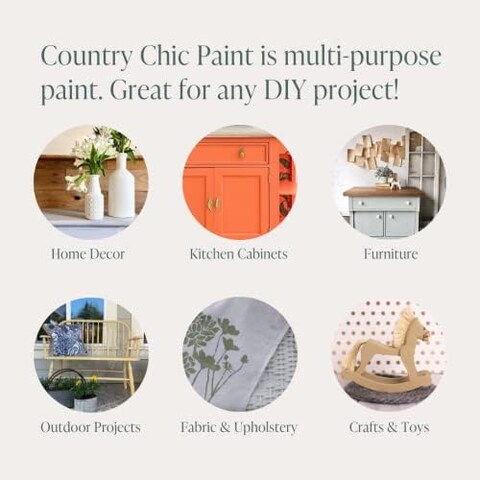 نمط طباشير طلاء Country Chic - للأثاث، وديكور المنزل، والحرف اليدوية - صديق للبيئة - الكل في واحد - لا حاجة إلى الشمع (خشب دريفت [بني]، عينة (4 أونصة))