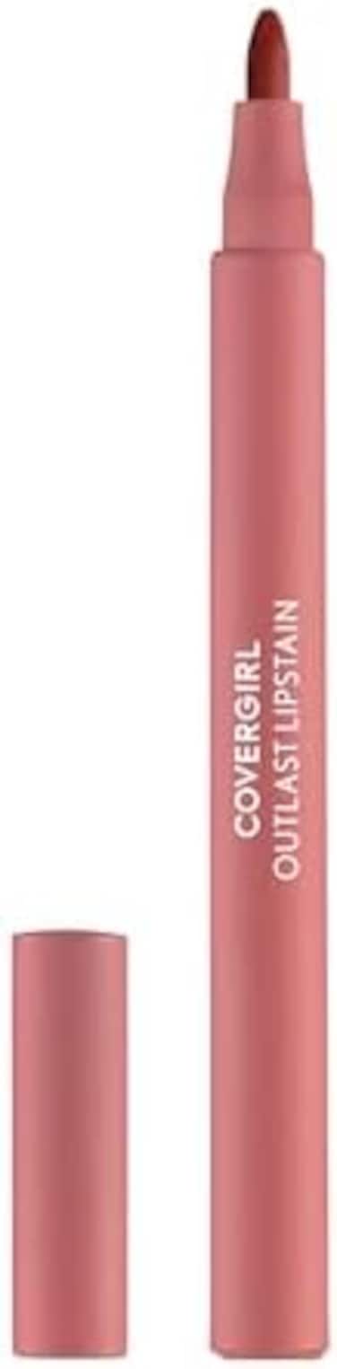 Covergirl Outlast, 10 Sugey Girl, Lipstain, Smooth Application, Precise Pen-Like Tip, Transfer-Proof, Satin Stained Finish, Vegan Formula, 0.06Oz