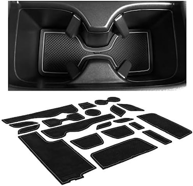 Cupholderhero Fits Honda Crv Accessories 2012 2014 Premium Custom Interior Non Slip Anti Dust Cup Holder Inserts, Center Console Liner Mats, Door Pocket Liners 18Pc Set (Gray Trim)