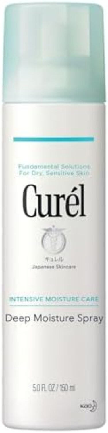 Curel Japanese Skin Care Deep Moisture Spray, Spray On Moisturizer For Dry Skin, Face Hydrating Spray With Ceramides, 5 Oz