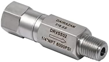 صمام فحص كروي مدمج - من الفولاذ المقاوم للصدأ 316 في اتجاه واحد (Ss316، 1/4"Npt Mxf)