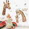 Decalmile Giraffe Family Wall Decals Safari Animal Wall Stickers Nursery Kids Room Wall Decor