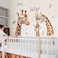 Decalmile Giraffe Family Wall Decals Safari Animal Wall Stickers Nursery Kids Room Wall Decor