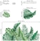 Decalmile Green Leaves Wall Decals Palm Tree Leaf Plants Wall Stickers Bedroom Living Room Tv Wall Door Decor (W: 45 Inches)
