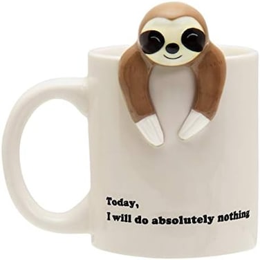Funny Sloth Coffee Mug - Cute Sloth Gifts For Women And Men - White Elephant Gifts For Women Funny Office Gifts