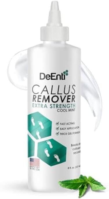 Deenterprises Callus Remover Extra Strength Gel For Feet (8 Oz, Cool Mint), Professional Salon Callus Remover Gel