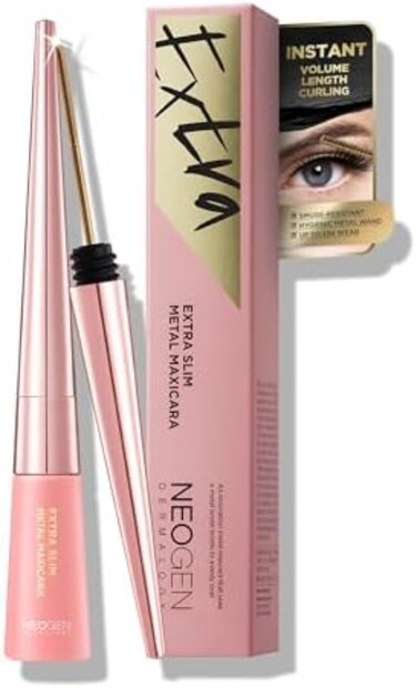 Dermalogy By Neogenlab Innovative, Sensational, Hygienic, Washable, Extra Slim Metal Mascara (Slim, Black)
