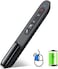Wireless Presenter Remote With Air Mouse Control, Rechargeable USB Presentation Clicker Ppt Pointer Rf 2.4Gz Powerpoint Clicker Slide Advancer For Computer Laptop Mac
