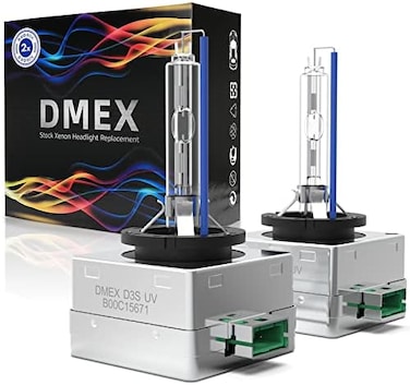 Dmex D3S Hid المصابيح الأمامية زينون 8000K أبيض أزرق 35W استبدال 66340 42403 42302 مصباح أمامي - حزمة من 2 (مجموعة المصابيح الأمامية الهالوجين غير مناسبة)