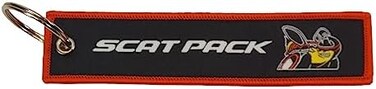 ميدالية مفاتيح منسوجة بشعار Scat Pack مقاس 5 × 1 بوصة