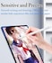 قلم رقمي نشط لأجهزة Android وIos وiPad/iPad 2/New iPad 3/iPad4/iPad Pro/iPad Mini/iPad Mini 2/3 /4 ومعظم أجهزة الكمبيوتر اللوحية، 1.5 ملم نقطة دقيقة قابلة لإعادة الشحن (أبيض)