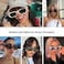 Retro Rectangle Sunglasses For Women 90&rsquo;S Vintage Shades Unisex Square Thick Frame Glasses UV Protection