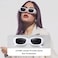 Retro Rectangle Sunglasses For Women 90&rsquo;S Vintage Shades Unisex Square Thick Frame Glasses UV Protection