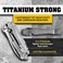 مشبك جيب لـ Leatherman Wave وWave Plus+ وSurge & Charge Al وAlx وTi وXti - Titanium Tc4 - تصميمات مخصصة - إصدار سريع - خيارات حمل إضافية "الخشب النرويجي