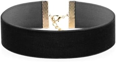 قلادة Doubnine سميكة باللون الأسود من المخمل وياقة واسعة وقلادة واسعة على الطراز القوطي هدية مجوهرات