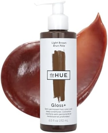 Dphue Gloss+ لون شعر شبه دائم وبلسم عميق - # بني فاتح 192ml/6.5Oz