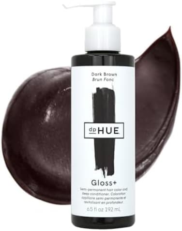 Dphue Gloss+ لون شعر شبه دائم وبلسم عميق - # بني داكن 192ml/6.5Oz