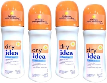 Dry Idea Fresh Linen Roll-On Antiperspirant Deodorant Fresh Linen 3.25 Ounce (Pack Of 4)