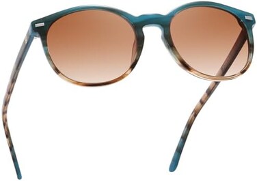 نظارة شمسية مستقطبة كلاسيكية للنساء ذات ظلال كلاسيكية مستديرة Dc1230 (سلحفاة زرقاء)