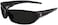 Edge Sr116 Reclus Wrap-Around Safety Glasses, Anti-Scratch, Non-Slip, UV 400, Military Grade, Ansi/Isea &amp; Mceps Compliant, 5.04" Wide, Black Frame/Smoke Lens