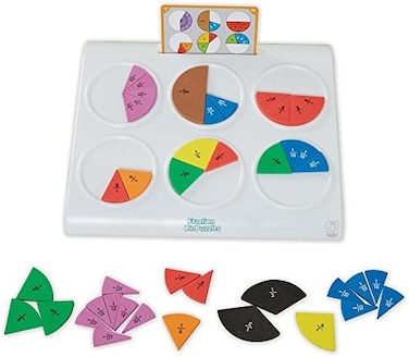 Educational Insights Learning Resources Fraction Pie Puzzles, Multicoloured, 33 X 29 Cm