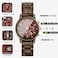 Wooden Watch For Men, Date Display Chronograph Quartz Wrist Watch, 3 Sub-Dials Handmade Light Weight Luminous Watch - Walnut