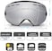 Exp Vision Snowboard Ski Goggles Men Women Youth, Anti Fog Otg Winter Snow Goggles Spherical Detachable Lens