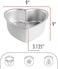 Fat Daddio's Pht-83 Anodized Aluminum Heart Cake Pan, 8 X 3 Inch
