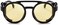 Retro Round Steampunk Sunglasses Women Men Vintage Eyewear Light Plastic Frame With Leatherwear B2532