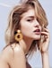 Fifata 18 Pairs Statement Earrings For Women Straw Rattan Earrings Acrylic Resin Hoop Drop Dangle Earrings Set Hypoallergenic For Sensitive Ears