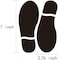 20 Pairs 40 Prints Black Shoe Footprint Stickers Decals, Floor Wall Stairs To Guide Directions For School, Dance Studio, Floor Stickers Party Decoration